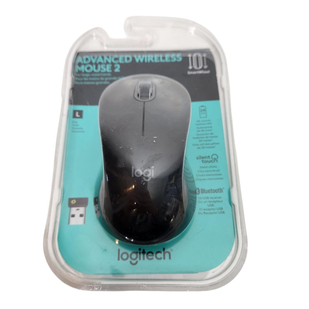 Logitech M550L Advanced Wireless Mouse 2 Black Bluetooth Logi Bolt USB Silent